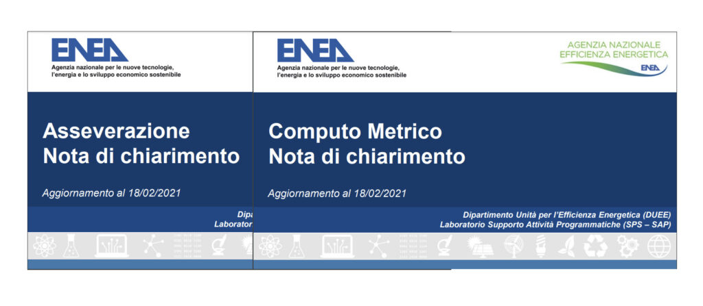 Superbonus 110 chiarimenti ENEA computo asseverazioni