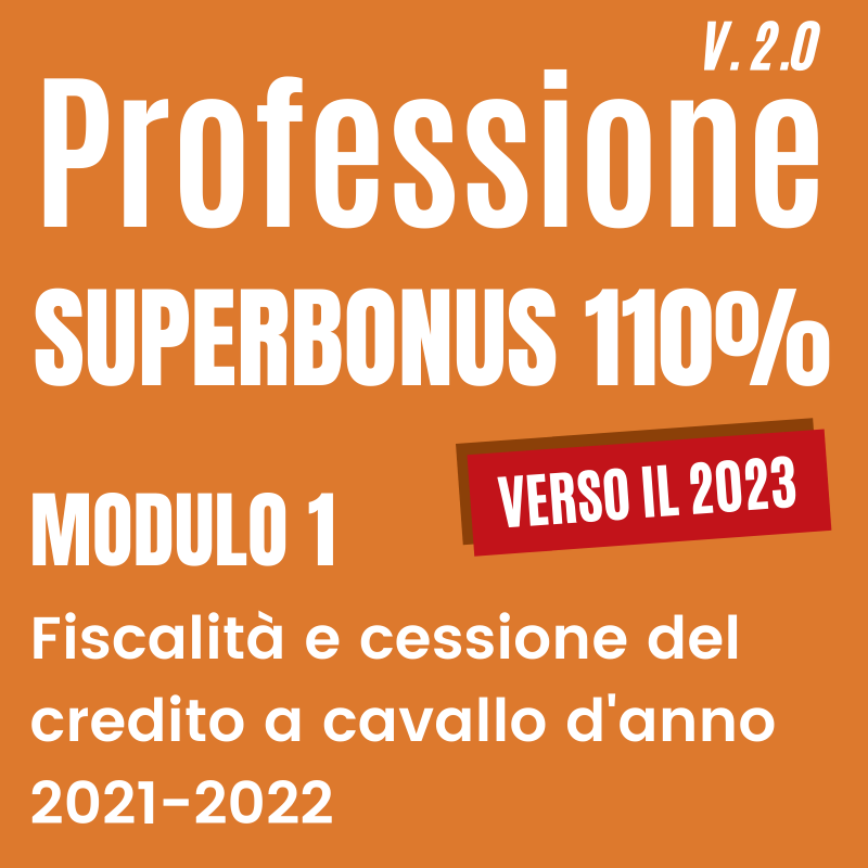 Professione superbonus 110 Modulo 1 cessione credito