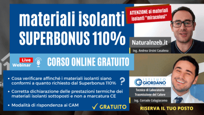 Prestazioni Materiali Isolanti con Superbonus 110