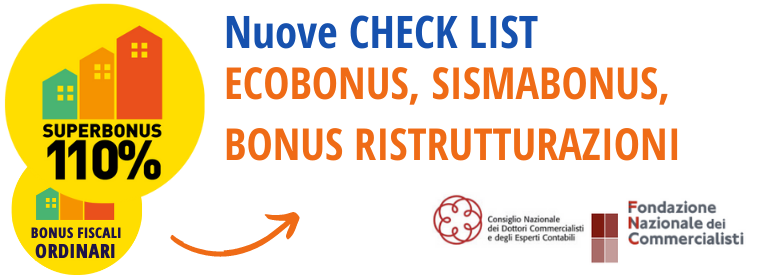 Checklist ecobonu sismabonus bonus ristrutturazioni
