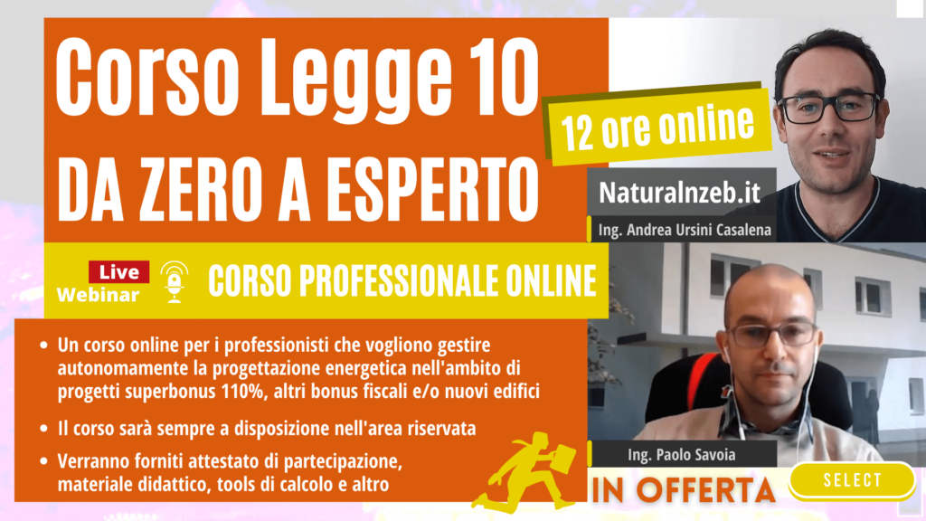 Corso Legge 10 Online Avanzato