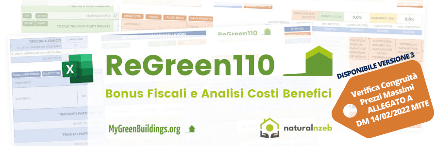 Verifica congruità allegato A con ReGreen110 versione 3