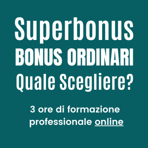 Superbonus bonus ordinari edilizia