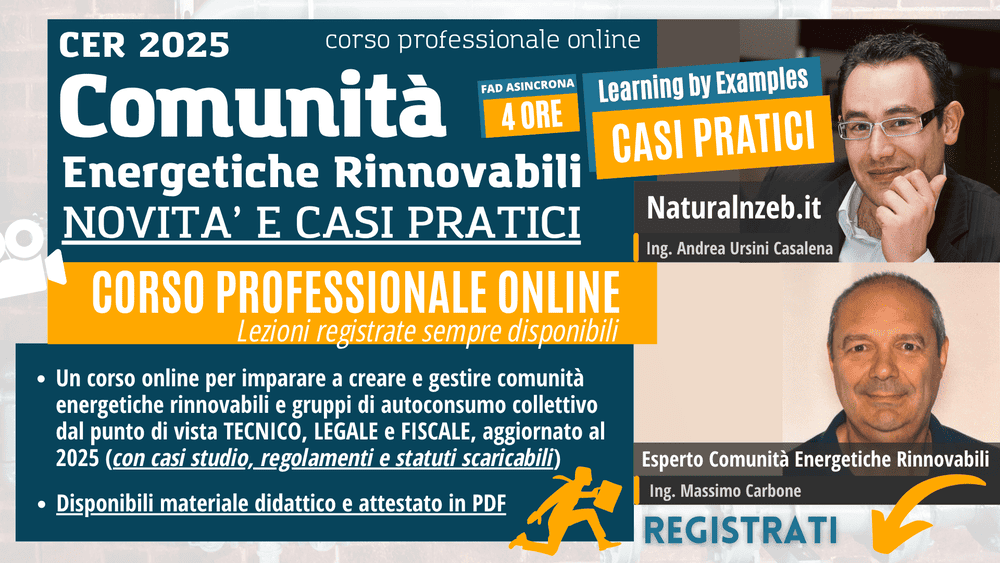Corso CER novità e casi pratici online