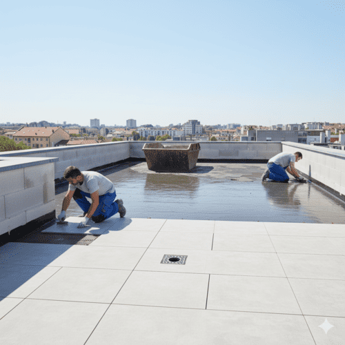 Posa pavimento terrazzo