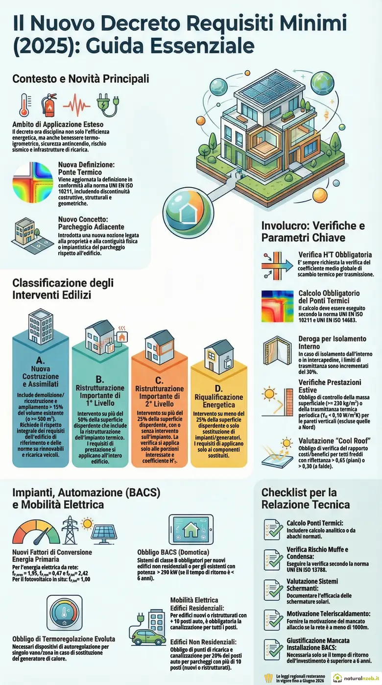 Nuovo Decreto Requisiti Minimi 2025-2026 infografica