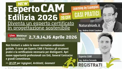 Corso Esperto CAM Edilizia 2026 progettazione sostenibile