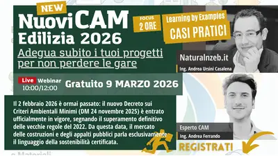 Nuovi CAM Edilizia 2026 webinar gratis