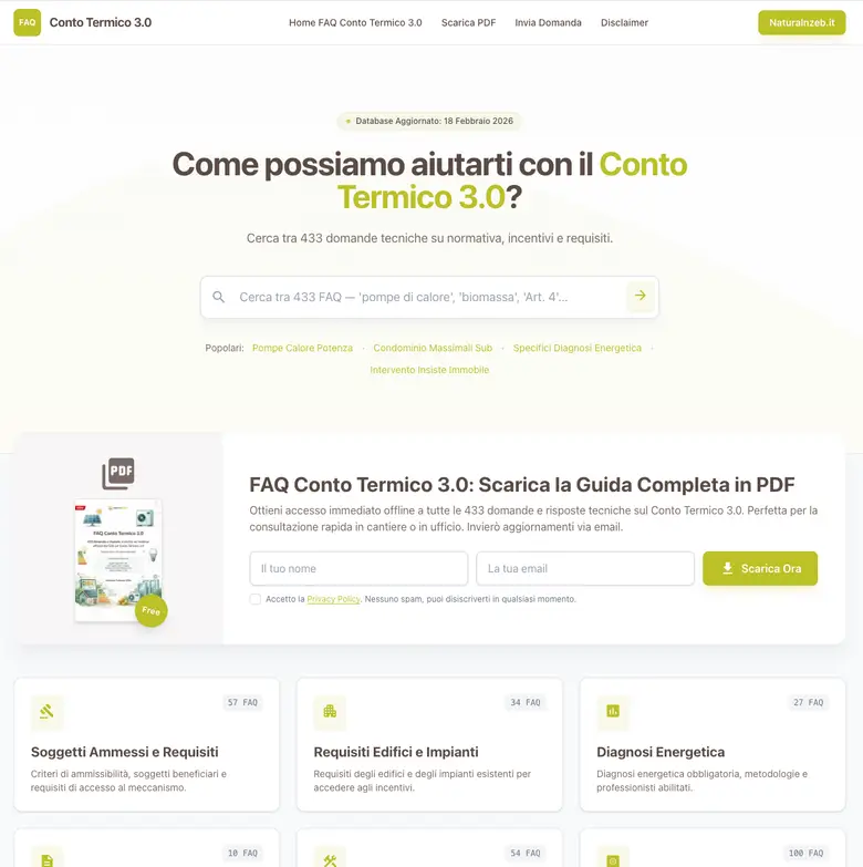 FAQ Conto Termico 3.0