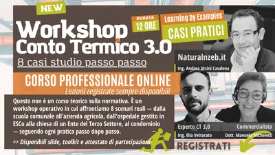 Workshop Conto Termico 3.0: 8 Casi Studio Passo Passo